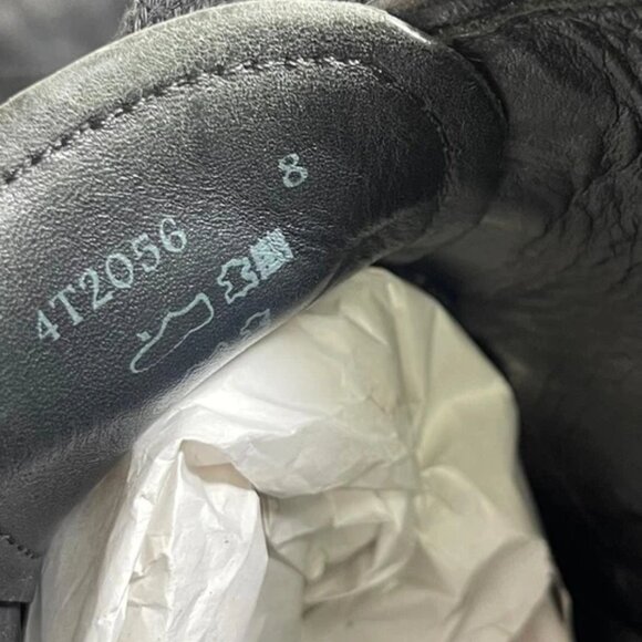 Prada 4T2056 Black Leather Ankle Boots Lace up Men's Size 8 Fits 9 US - Picture 8 of 12